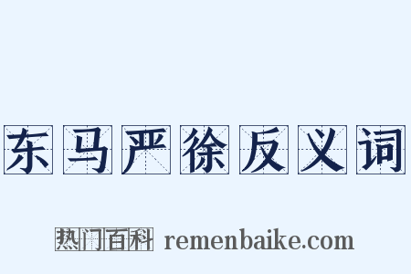 东马严徐反义词是什么意思的图片